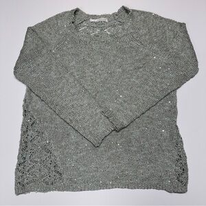 Maurice’s Subtle Light Green Women's Knit Sweater With Sequin Accents